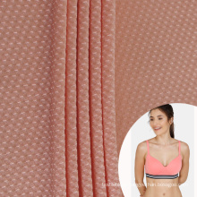 tricot shiny elastane polyamide check pattern jacquard jersey knit fabric for bras